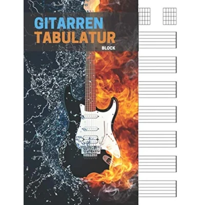 Abbildung von Gitarren tabulatur block: 7 Tabulator Zeilen pro Seite, 6 Akkorddiagramme Seite. Ideal für musiker, gitarristen oder musiklehrer.(110 ... A4, Tabs, tabulatur, tab heft)