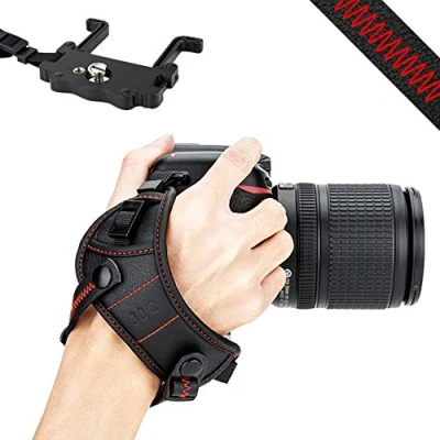 Abbildung von JJC Kamera Handschlaufe für DSLR Kameras Canon Nikon(mit U Typ Plate)
