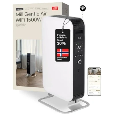 Abbildung von Mill Gentle Air WiFi Oil Filled Radiator 1500W, Smart