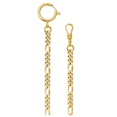 Abbildung von REGENT Herren Taschenuhr Kette 5 mm Breite 31 cm Länge mit Karabiner Figaro Flach Goldfarben P 48