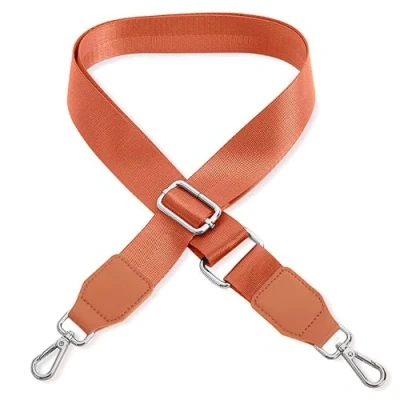Abbildung von Schultergurt für Handtasche Laptoptasche Orange [Metallfarbe: Silber] Länge verstellbar 89 142 cm Breite 3,8 Ersatz Gurt Band Schulterriemen Strap Umhängegurt