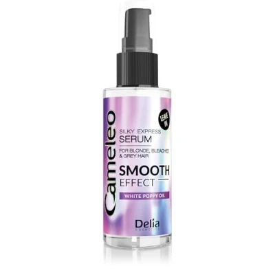 Abbildung von Cameleo Silber Serum für blondes, graues, gebleichtes Haar keine gelbe Farbe UV Schutz mit Mohnöl Intensivkur aufgehelltes OHNE Parabene 55 ml
