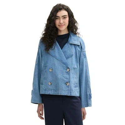 Abbildung von TOM Tailor denim Jeansjacke, Damen, Größe: XS, Used mid stone blue