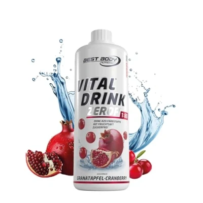 Abbildung von Best Body Nutrition Vital Drink ZEROP® Granatapfel Cranberry, Original Getränkekonzentrat Sirup zuckerfrei, 1:80 ergibt 80 Liter Fertiggetränk, 1000 ml