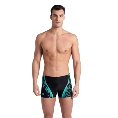 Abbildung von Arena Graphic Badehose Pants, Herren, Größe: 5, Black water