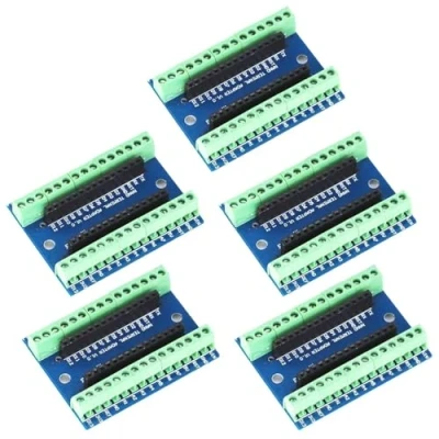 Abbildung von GERUI 5 Stück Nano V3 Board Terminal Adapter Board,Nano Modul,NANO IO V1.O Expansion Board,Einfaches Erweiterungsboard mit Schraubklemmen