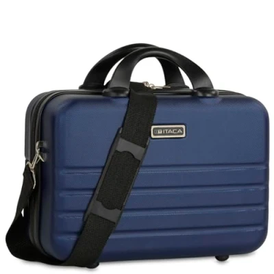 Abbildung von ITACA Kosmetikkoffer Hartschale Groß, Beautycase Damen, Trolley &amp; Handgepäck Koffer: Beauty Case Hartschale, Kosmetik Koffer, Kosmetiktasche Groß Ideal für Reisen!, Marine Blau