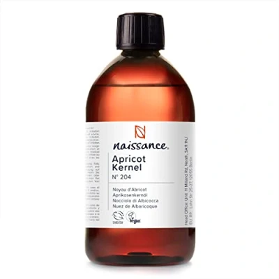 Abbildung von Naissance Aprikosenkernöl (Nr. 204) 450ml Aprikosenöl für Gesicht, Körper, Massage, Kosmetik, Haut, Nägel, Haare, Lippenpflege