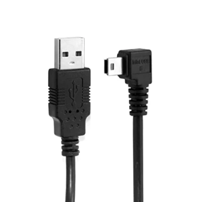 Abbildung von chenyang Mini USB Kabel, 2.0 Stecker auf 5 poliger 90 Grad nach links abgewinkelt Lade/Datenübertragungs Verlängerungskabel 1.8M für Dashcam/GPS/Mikrofon