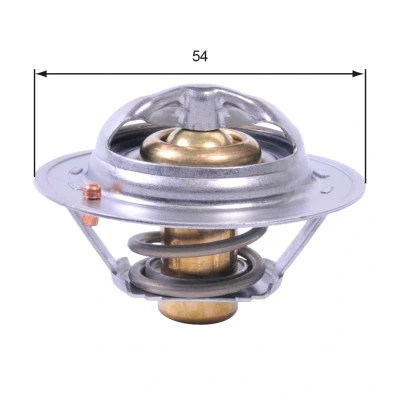 Abbildung von GATES TH43182G1 Kühlwasserthermostat 82 mit Dichtungen ohne Gehäuse RENAULT: Clio 4, MEGANE 3 Grandtour, LAGUNA NISSAN: Qashqai 2
