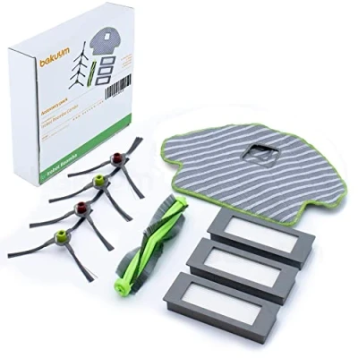 Abbildung von BAKUUM Packung mit 4 Seitenbürsten, 1 Rolle x Mop 3 HEPA Filter für iRobot Roomba Combo R1138 / R111840, Ersatzteile und Zubehör Staubsaugerroboter