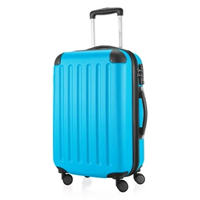 Abbildung von HAUPTSTADTKOFFER SPREE Handgepäck Hartschalen Koffer Trolley Rollkoffer Reisekoffer, 4 Doppel Rollen, 55 cm, 42 L, Cyanblau