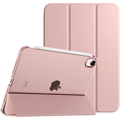 Abbildung von TiMOVO Hülle Kompatibel mit iPad Mini 7 A17 Pro 8,3 Zoll 2024, 6. Generation, Schlanke durchsichtige Cover Unterstützung Touch ID, Apple Pencil Aufladung, Auto Schlaf/Wach, Roségold