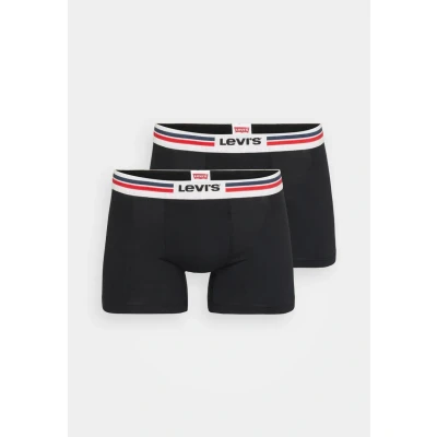 Abbildung von Levi&#039;s MEN Placed LOGO 2PACK Panties, Herren, Größe: Small, Black