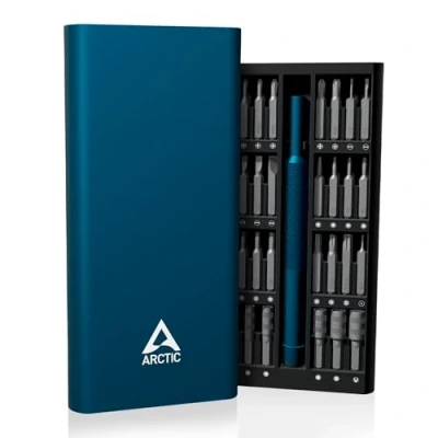 Abbildung von ARCTIC Precision Screwdriver Toolkit Präzisionsschraubendreher Set 62 in 1, Kreuz/Schlitz/Torx/Pozidriv/Hex, Aluminiumgehäuse, Feinmechanik, für Elektronik, Laptop, Tablet, Computer, Brillen, Uhren