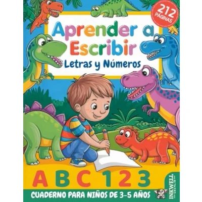 Abbildung von Libro en Español para Niños de 3 5 años: Cuaderno Aprender a Escribir Letras y Números con Dinosaurios (Libros Preescolares Español)