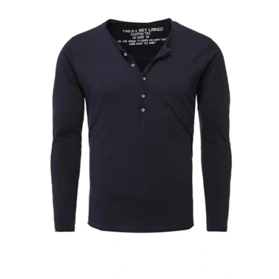 Abbildung von Key Largo Ginger Langarmshirt, Herren, Größe: Small, Navy