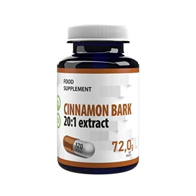 Abbildung von Hepatica Ceylon Zimt (Zimtrindenextrakt) 10 000mg Äquivalent (500mg von 20:1 Extrakt) 120 Vegane Kapseln, Laborgeprüft, Hochdosiert, frei Gluten und GVO