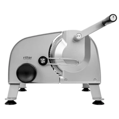 Abbildung von RITTER 107000 manus 3 Manueller Allesschneider, Vollmetall, silbermetallic