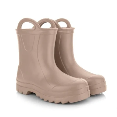 Abbildung von LEMIGO Kinder Gummistiefel Sehr Leichte Regenstiefel aus EVA Schaum mit Griff für Jungen und Mädchen 735 Doggy/Camel, 28