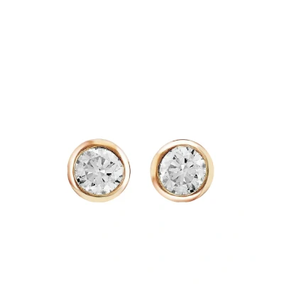 Abbildung von s.Oliver Ohrringe Rose goldcoloured, white, Damen, Größe: One Size, gold coloured, white