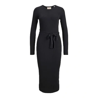 Abbildung von JJXX Jxmargot Ribbed Dress Strickkleid, Damen, Größe: Large, Black