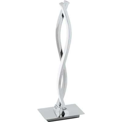 Abbildung von Eglo 96105 Tischleuchte Lasana 2 mit Schalter in chrom und weiß 2X5W L:16 H:46cm