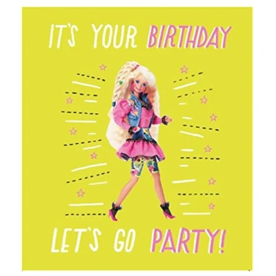 Abbildung von Danilo Promotions Limited Barbie Geburtstagskarte, offizielle Grußkarte, Happy Birthday Karte, mehrfarbig, 17,8 x 15,2 cm