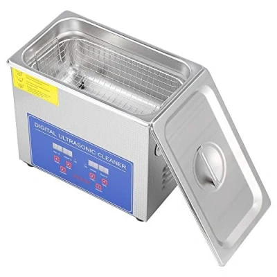 Abbildung von Ultraschallreiniger, Ultraschallreinigungsgerät, 2L Edelstahl Ultraschallbad Ultraschallgert mit Timer Schmuck Uhren Ultraschall Badezimmer Tischplatte Ultraschallreiniger