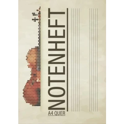 Abbildung von notenheft a4 Quer: blanko musikheft Seiten Notensysteme Für Anfänger und Fortgeschrittene geeignet / Notenlinien mit hilfslinien, 109 Seiten, 209x280 mm, Matt