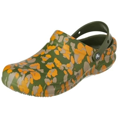 Abbildung von Crocs Unisex Bistro Graphic Clog Holzschuh, Army Green Multi, 38/39 EU