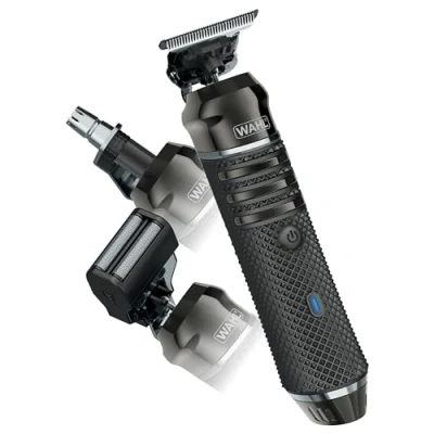 Abbildung von Wahl Pro Series High Visibility Trimmer, dicht schneidender Schneidsatz, Lithium Ion, völlig abwaschbar Barttrimmer, Grooming Kit, austauschbare Köpfe, kabellos, schneidend