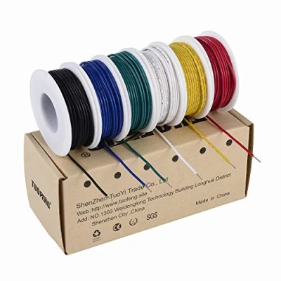 Abbildung von Tuofeng 0.32 mm² Solid Wire Kit, 9 Metre Spools in Each colour, Jumper Wire, Laying Kit