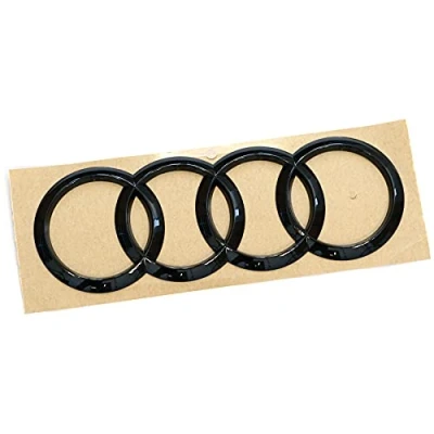 Abbildung von Audi 80A071802 Ringe Logo Black Edition Aufkleber Emblem Blackline, schwarz, Nicht für Sportback