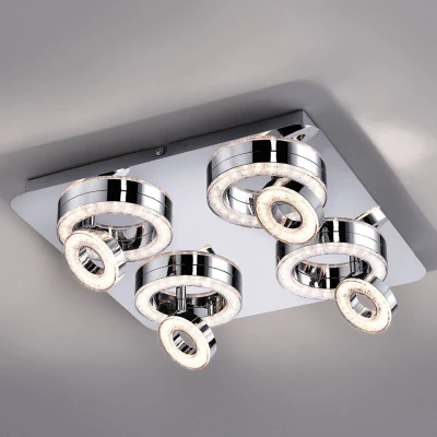 Abbildung von JUST LIGHT Deckenleuchte »TIM«, 4 flammig, Leuchtmittel LED Board fest integriert, Acryl mit Kristalloptik