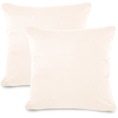 Abbildung von aqua textil Classic Line Kissenbezug 2er Set 80 x cm Schnee weiß Baumwolle Kissen Bezug Reißverschluss Jersey Kissenhülle