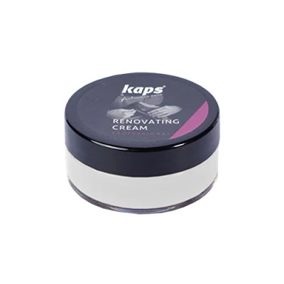 Abbildung von Reparaturcreme für Schuhe, Taschen, Sitze aus Glattleder, Kratz und Abnutzungsschutz, Kaps Renovating Cream, 10 Farben (100 Farblos)