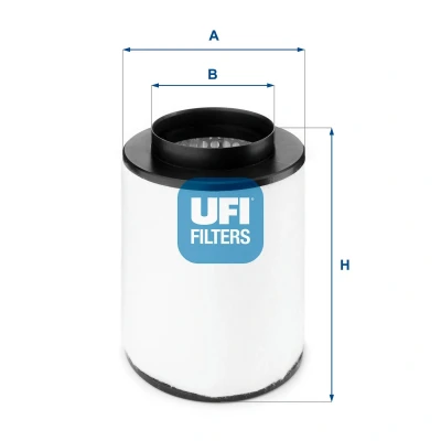 Abbildung von UFI 27.B54.00 Luftfilter 203 152,5, 104 Filtereinsatz AUDI: A8 D4