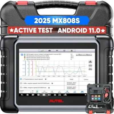 Abbildung von Autel MaxiCheck MX808S: 2024 Bidirektionales Tool als MK808S MK808BT Pro MK808K BT, Funktion MaxCOM MK900, 28+ Service, Echter Aktiver Test, Scannen Aller OE Systeme, InjektorCodierung, Android 11