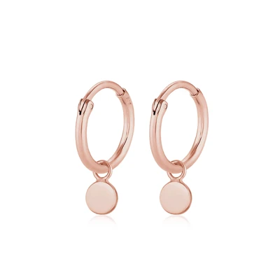 Abbildung von Elli Plate COIN Basic Ohrringe Rose goldcoloured, Damen, Größe: One Size, gold coloured