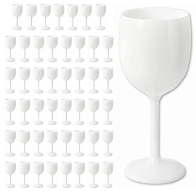 Abbildung von Schramm® Mehrweg Weingläser in weiß wählbar 6, 12, 24 oder 48 Stück Champagner Glas Sektflöten Sektkelch Stielglas Gläser Fassungsvermögen ca. 300ml, Größe:48