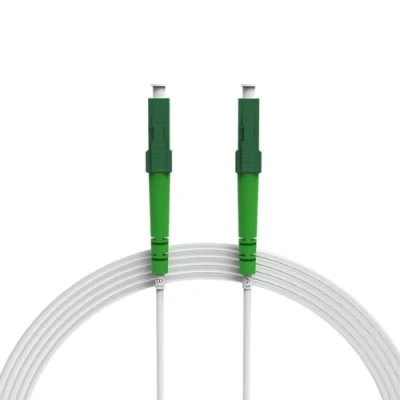 Abbildung von nexinex OS2 weißes Glasfaserkabel LC/APC auf (10m) Patchkabel Simplex Singlemode FTTH Glasfaser LWL Lichtwellenleiter Kabel LC/LC