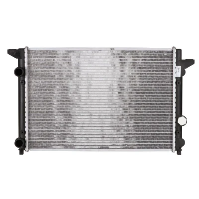 Abbildung von NRF 54695 Kühler, Motorkühlung Aluminium 522 356 29 mit Anbauteilen Kühlrippen gelötet VOLKSWAGEN: Passat B3/B4 Saloon