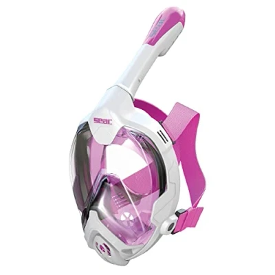 Abbildung von Seac Magica, Maschera Snorkeling Full Face Integrale Anti Appannamento Con Morbido Facciale, Valvola di Spurgo e Snorkel Dry Top