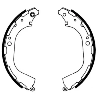 Abbildung von ABE C01045ABE Bremsbacken Hinterachse 295 50 AKEBONO NISSAN: Pick Up, Navara Pickup