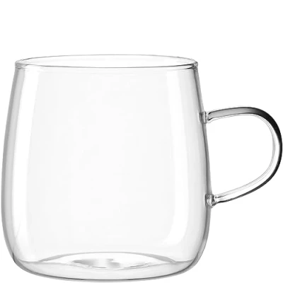 Abbildung von LEONARDO Tè per Te Teetassen 4er Set Großer Teebecher aus dickwandigem Borosilikatglas Hergestellt in Handarbeit Inhalt 570 ml Spülmaschinenfest, mikrowellengeeignet 4 Teegläser klar, 077386