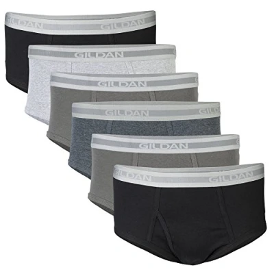 Abbildung von Gildan Herren Unterwäsche Multipack Slip, Grau/Schwarz (6er Pack), X Large