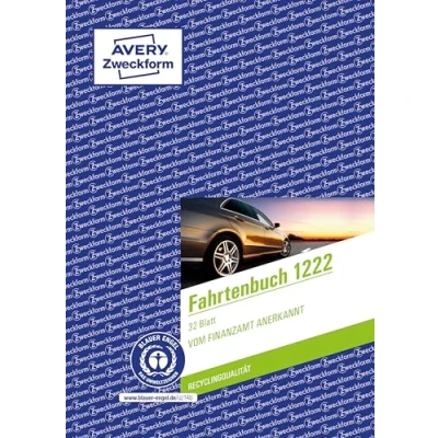 Abbildung von AVERY Zweckform 1222 Recycling Fahrtenbuch (für PKW vom Finanzamt anerkannt, A5, 64 Seiten682 Fahrten, für Deutschland &amp; Österreich zur Abgrenzung privater/geschäftlicher Fahrten)