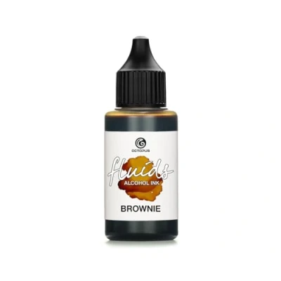 Abbildung von Octopus 30ml Fluids Alcohol Ink BROWNIE, Alkoholtinte für Fluid Art und Resin, braun