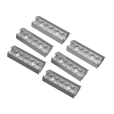 Abbildung von FTsolid 6X 15cm Alu Airlineschiene Zurrschiene mit Bohrungen Ladungssicherung Aluminium (Silber, eckig)